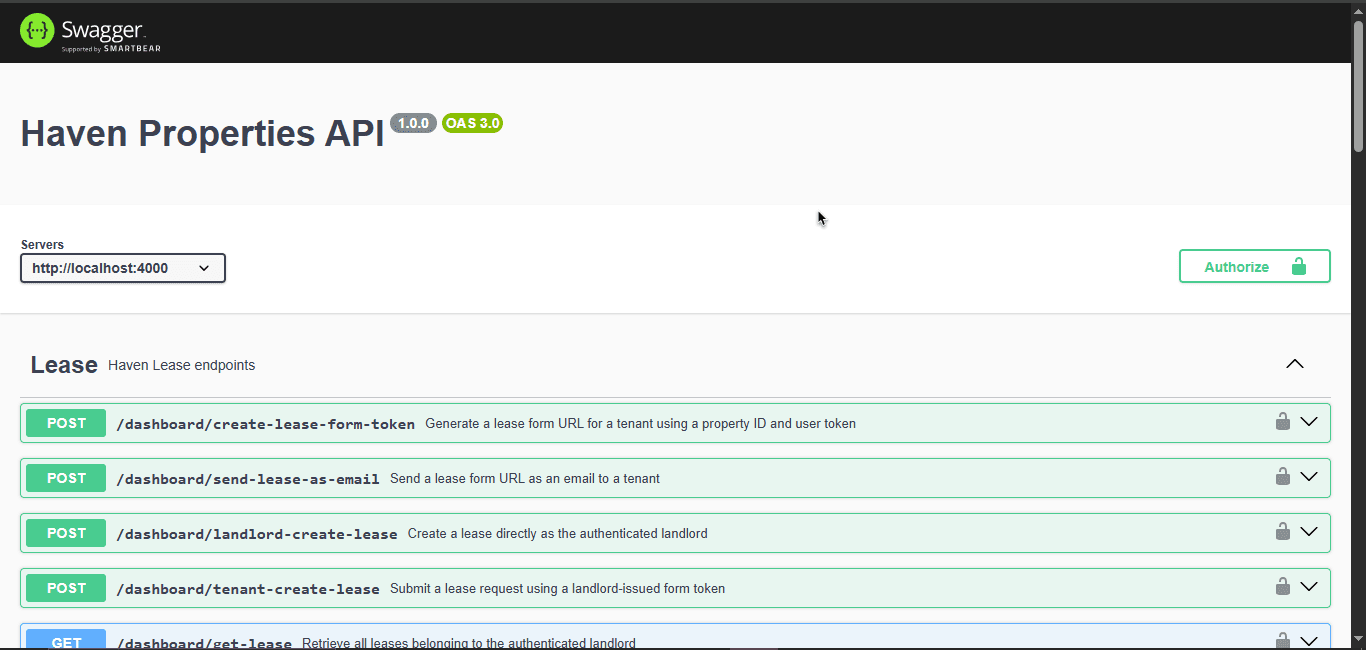 Haven Server screenshot 1